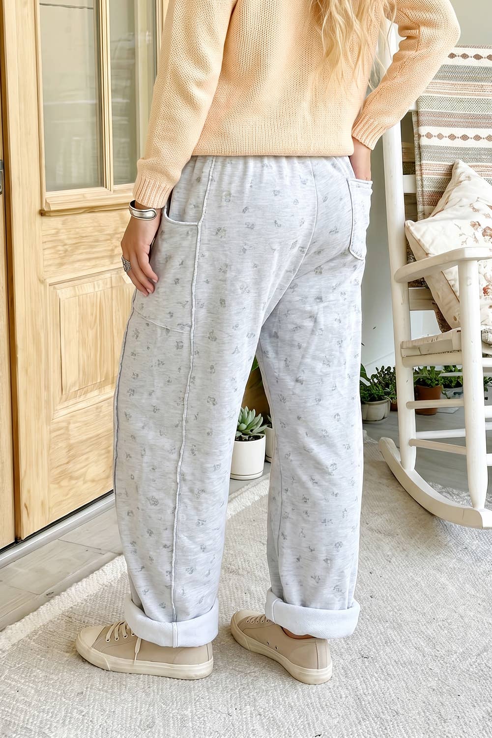 Floral Barrel Pant