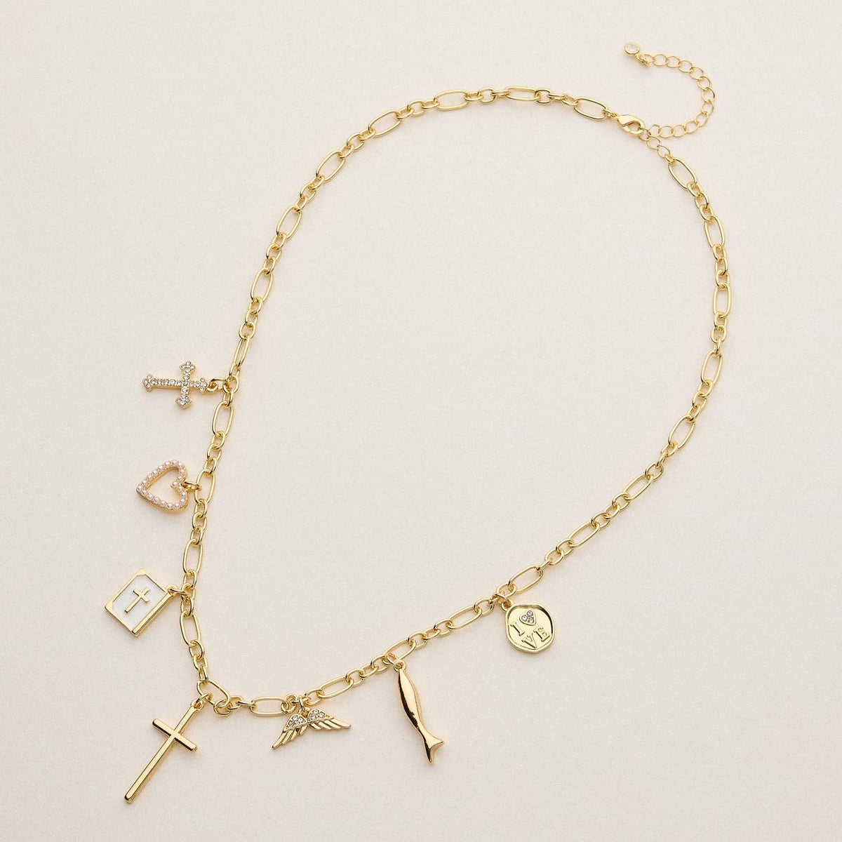 Faith & Love Charm Necklace