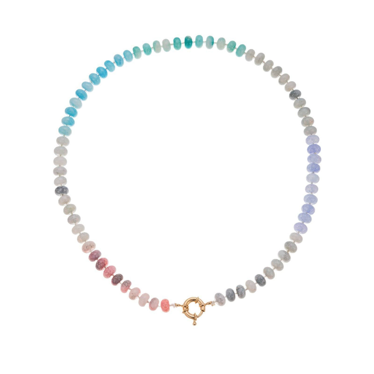 Natural Stone Glass Mixed Necklace