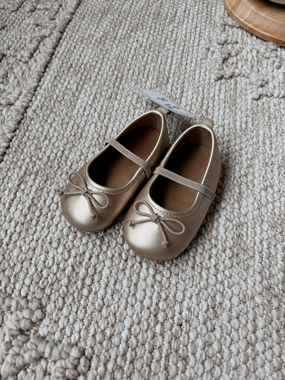 gold bow flats
