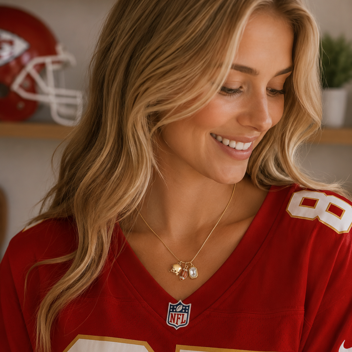 "Football Nights" Charm Necklace