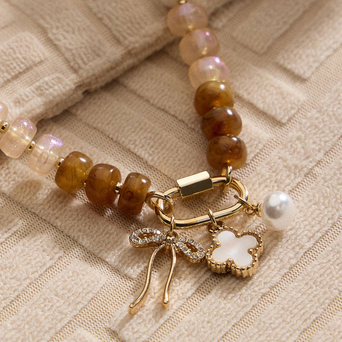 "Fall Vibes" Beaded Charm Necklace