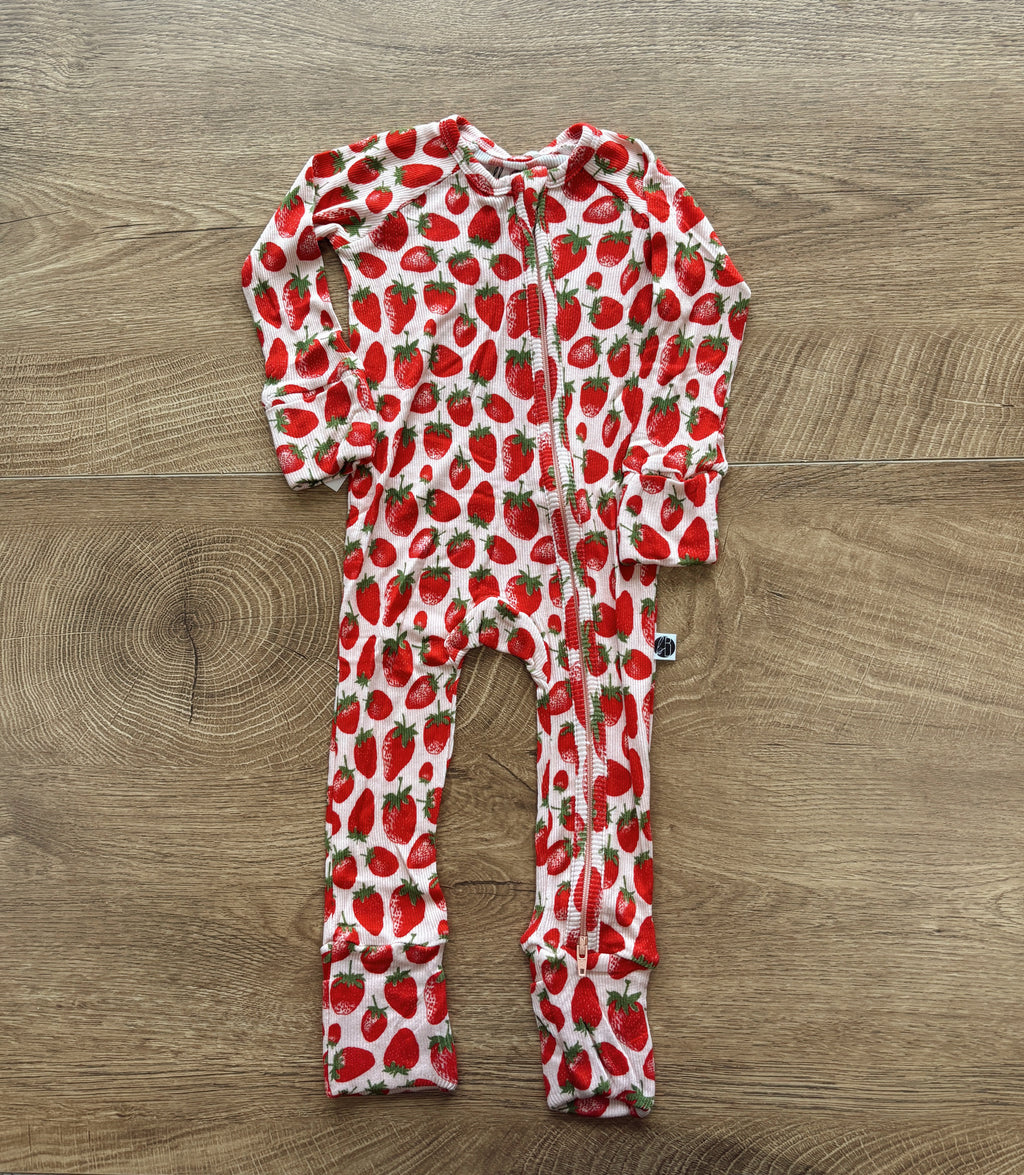 Strawberry Zip Romper