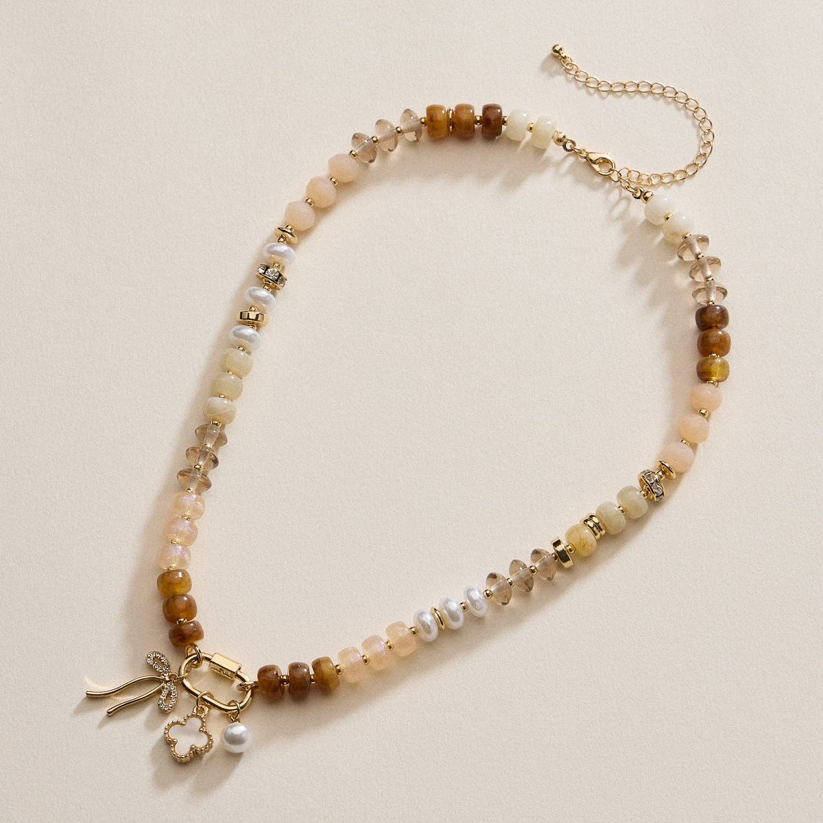 "Fall Vibes" Beaded Charm Necklace